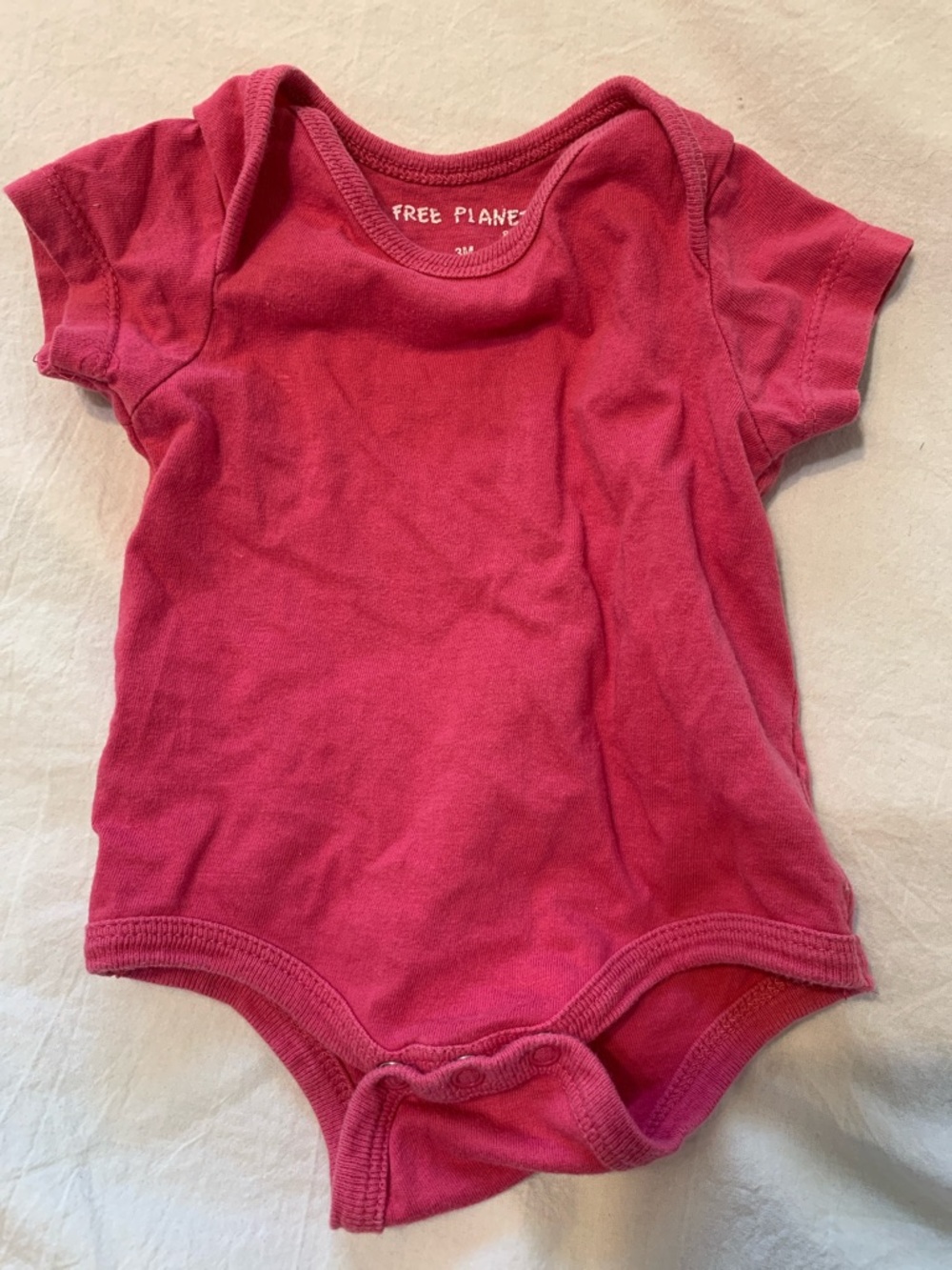 Free Planet Hot Pink Short-Sleeve Baby One-Piece